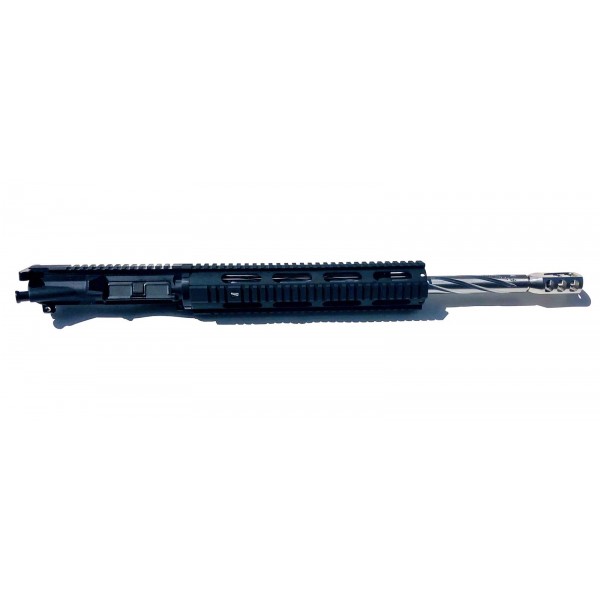 AR-15 .450 Bushmaster 18" stainless fluted upper assembly w/custom brake